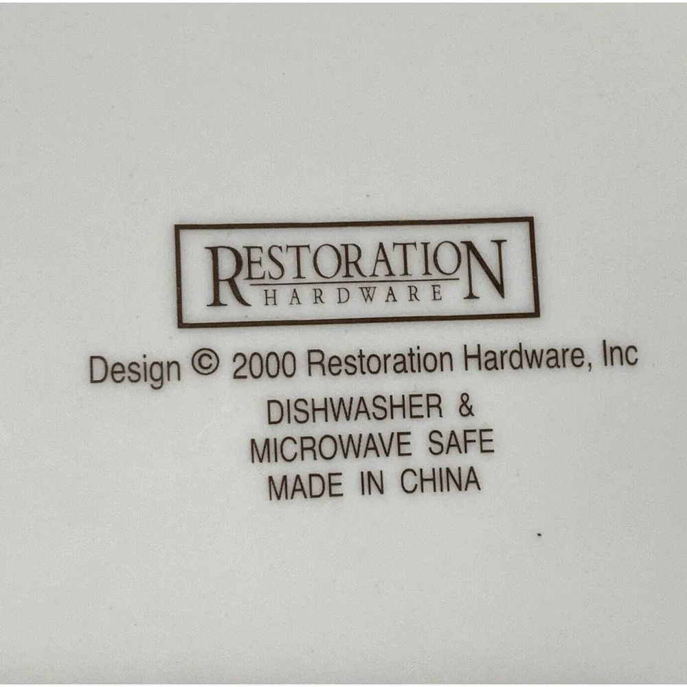 Restoration Hardware Canape Cheese Dessert Plates Variety Set of 3 Porcelain